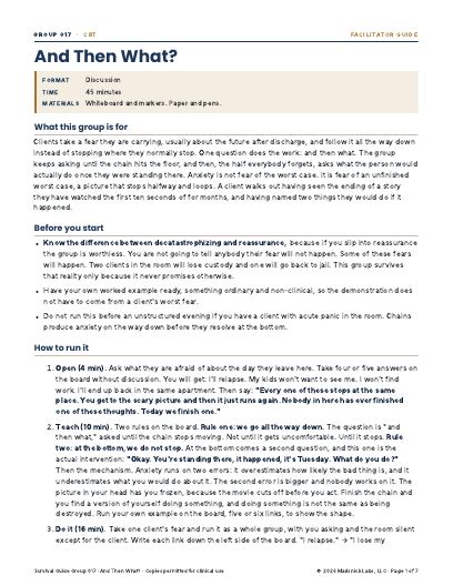 And Then What?, first page