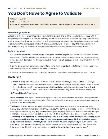 You Don't Have to Agree to Validate, first page