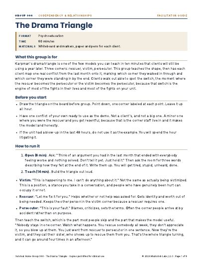 The Drama Triangle, first page