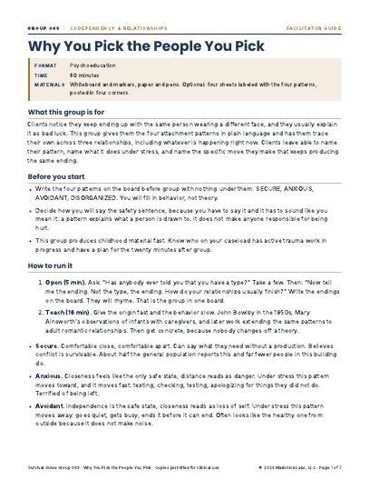 Why You Pick the People You Pick, first page