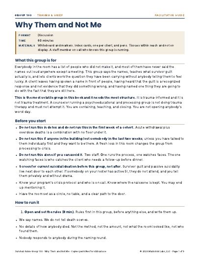 Why Them and Not Me, first page