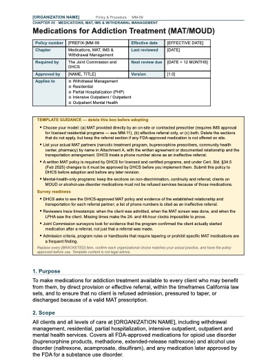MM-09 Medications for Addiction Treatment (MAT/MOUD), first page