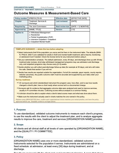TS-06 Outcome Measures & Measurement-Based Care, first page