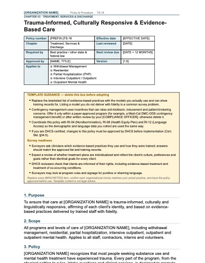 TS-18 Trauma-Informed, Culturally Responsive & Evidence-Based Care, first page